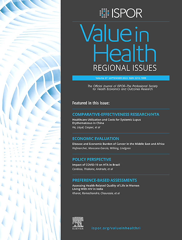 Go to journal home page - Value in Health Regional Issues